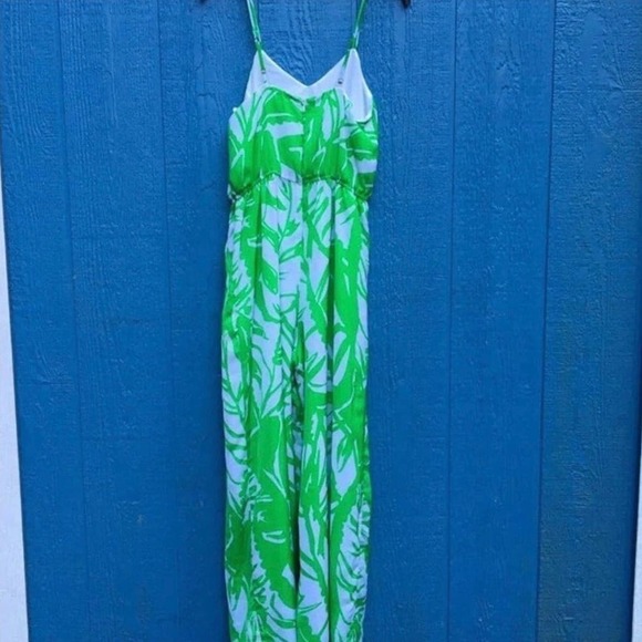 Lilly Pulitzer Women Size XS Boom Boom Green White Jumpsuit - Picture 5 of 7